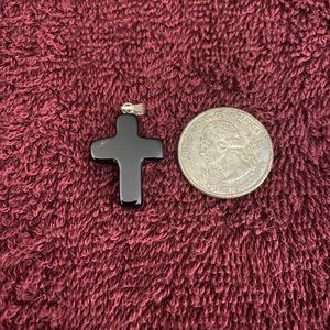 Black Obsidian Cross Pendant
